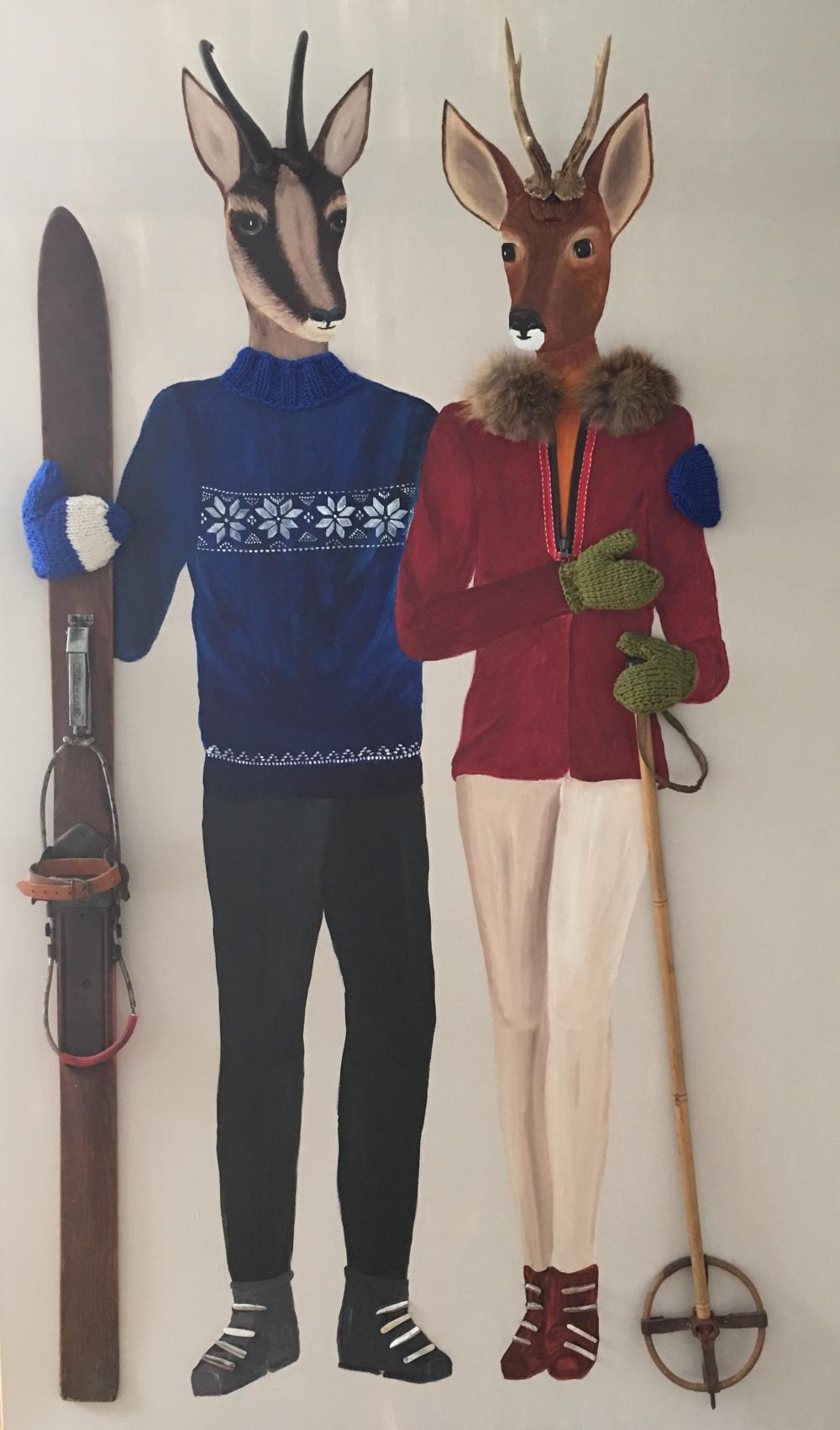 Das Skifahrerpaar